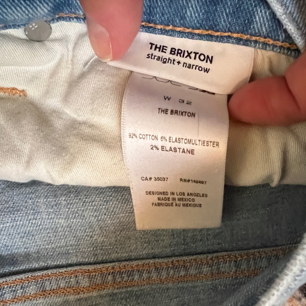Men's Joe’s Jeans Brixton Denim Straight and Narrow Jeans Light Wash Size 32 - Picture 6 of 9
